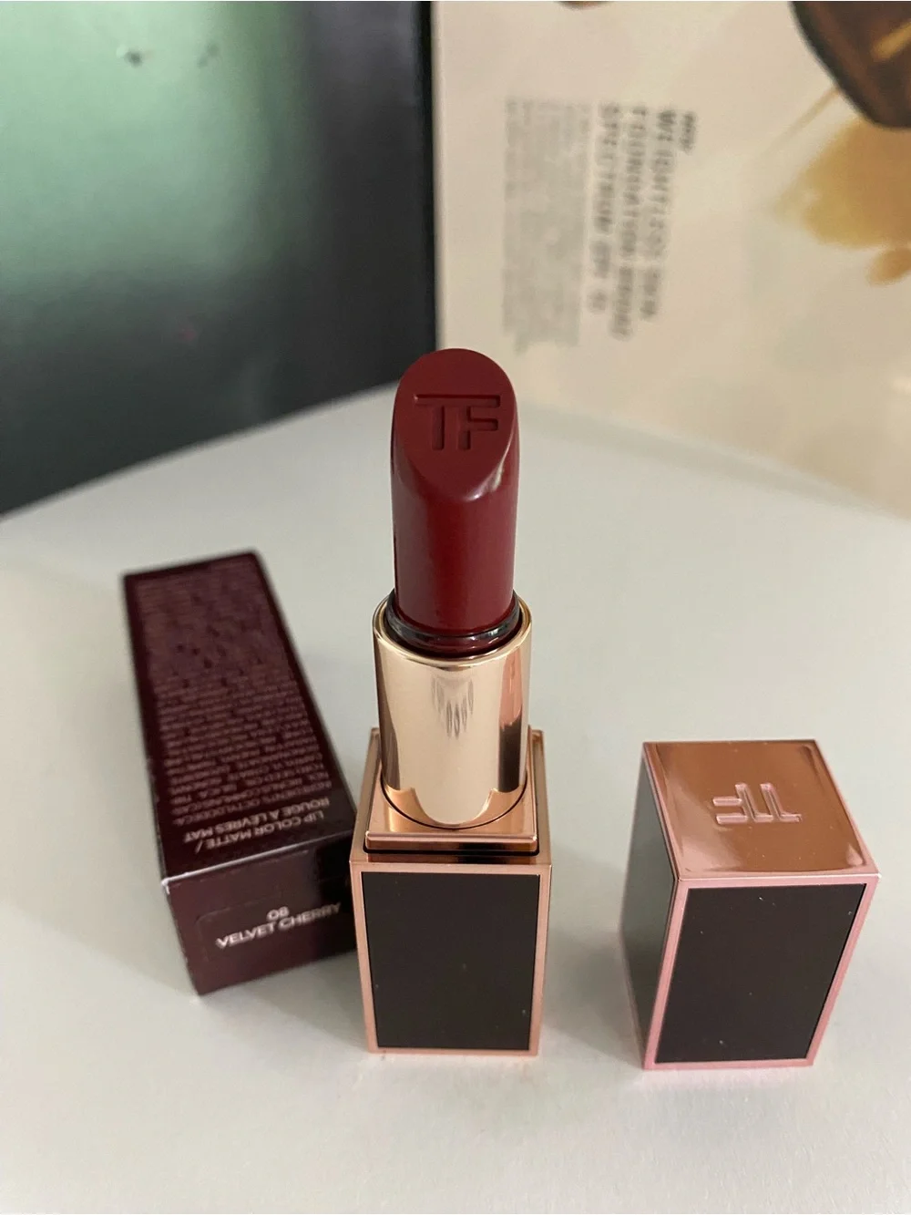 Tom Ford Lip Color Matte Lipstick, 08 Velvet Cherry, 0.1 OZ / 3 g, Limited Editi